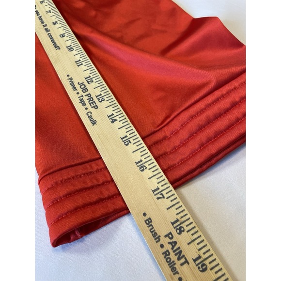 Vanity Fair VTG 60's Red‎ Hot Satin Nylon 3/4 Zip Nightgown Dressing Gown Robe L - Picture 5 of 6